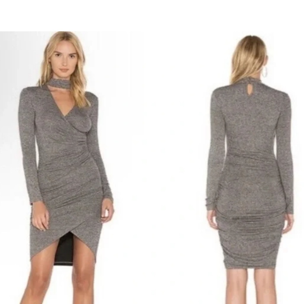 NWT Gray fitted stretch Dress
